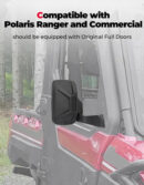 Polaris Ranger Hard Door Mounted Side View Mirrors Set