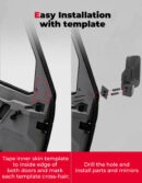 Polaris Ranger Hard Door Mounted Side View Mirrors Set